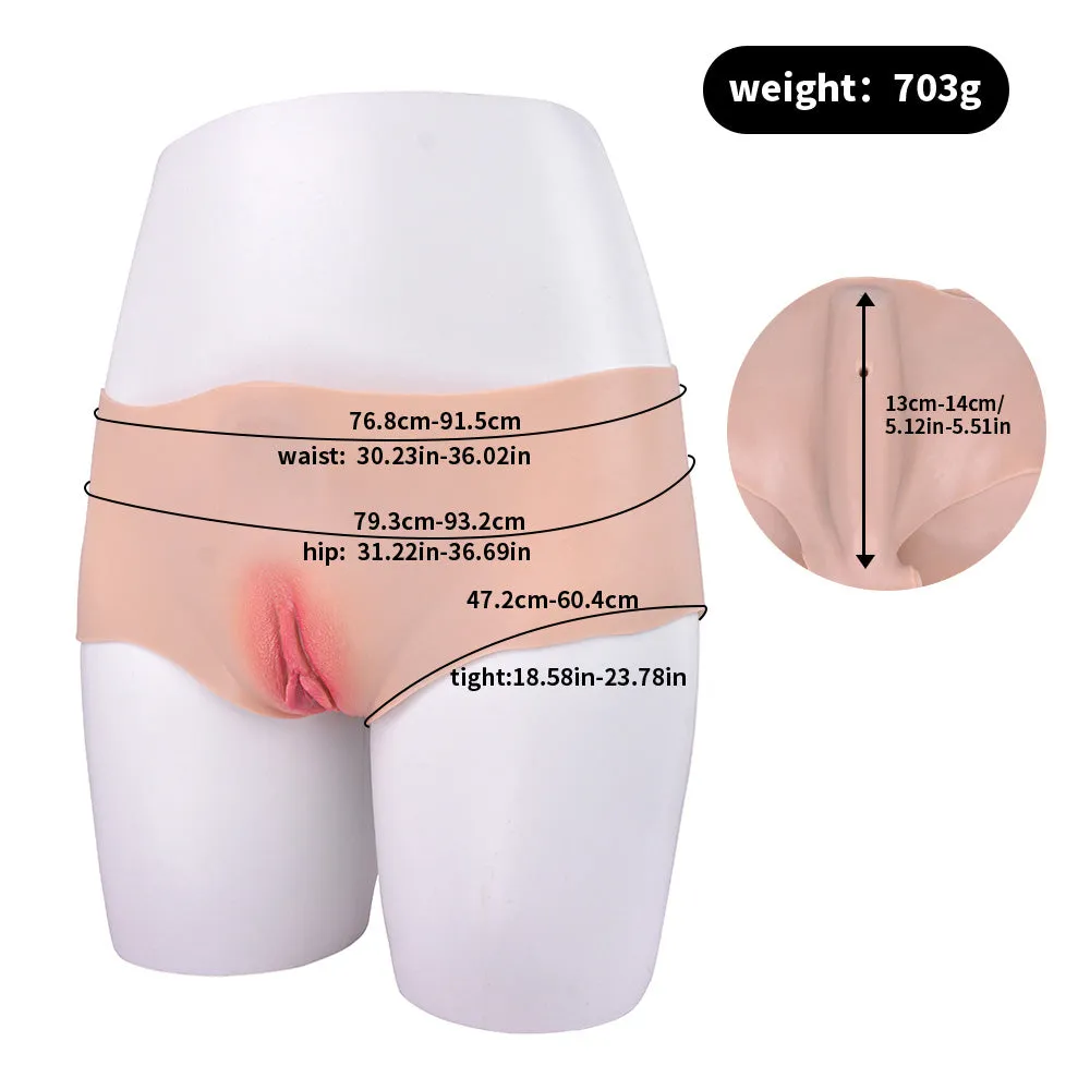 Leto Realistic Silicone Vagina Gaff Panties With Textured Tunnel