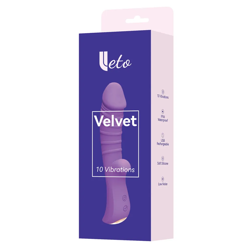 Leto Velvet Flexible Phallic Silicone Rabbit Vibrator