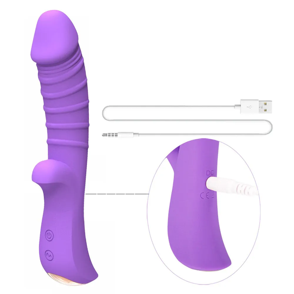 Leto Velvet Flexible Phallic Silicone Rabbit Vibrator