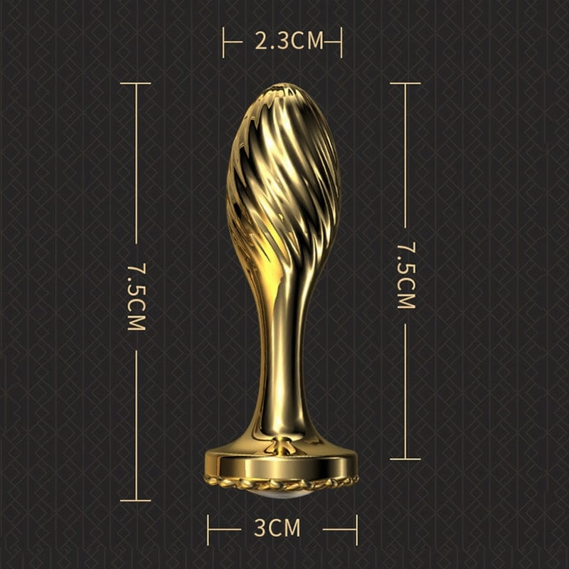 Lurevibe - Pearl Gold Thread Anal Plug Anal Expansion
