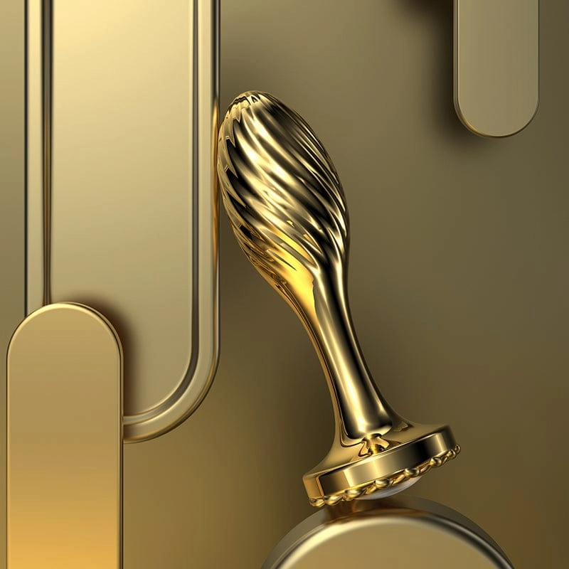 Lurevibe - Pearl Gold Thread Anal Plug Anal Expansion