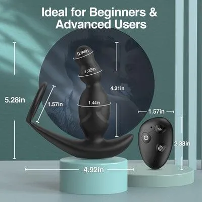 Luse APP Control Prostate Massager Anal Vibrator With Cock Ring Men Sex Toys