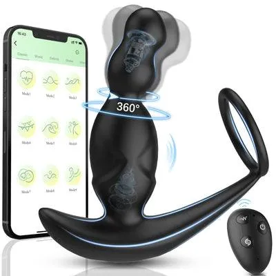 Luse APP Control Prostate Massager Anal Vibrator With Cock Ring Men Sex Toys