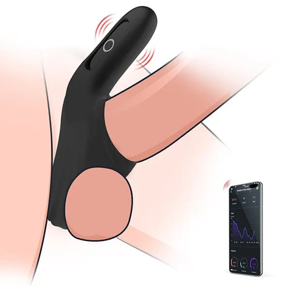 Magic Motion - Magic Rise Smart App-Controlled Wearable Silicone Cock Ring (Black)
