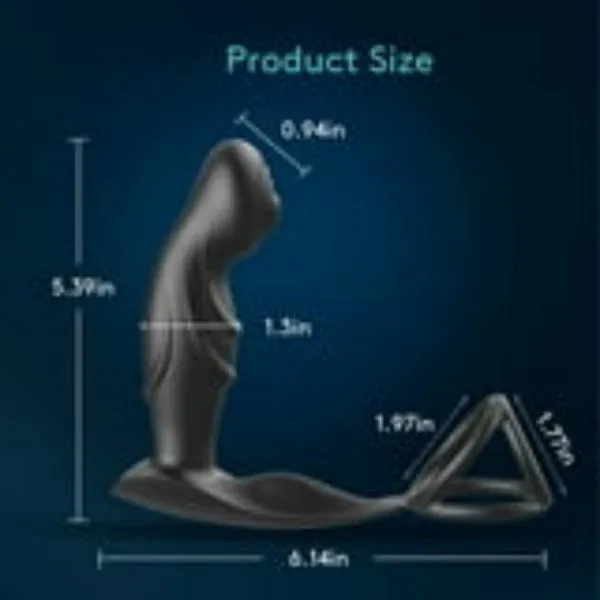 Male Prostate Massager APP Control Anal vibrator with Penis Ring 9 Vibration and Tapping Butt Plug Adult Toys