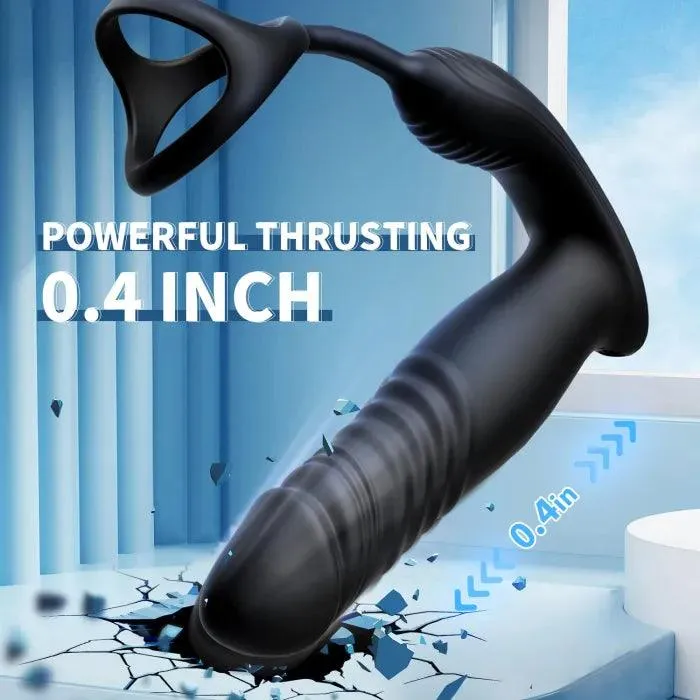 Male Prostate Massager with Cock Ring App & Remote Control 6 Vibrating Modes Anal Vibrator Sex Toys