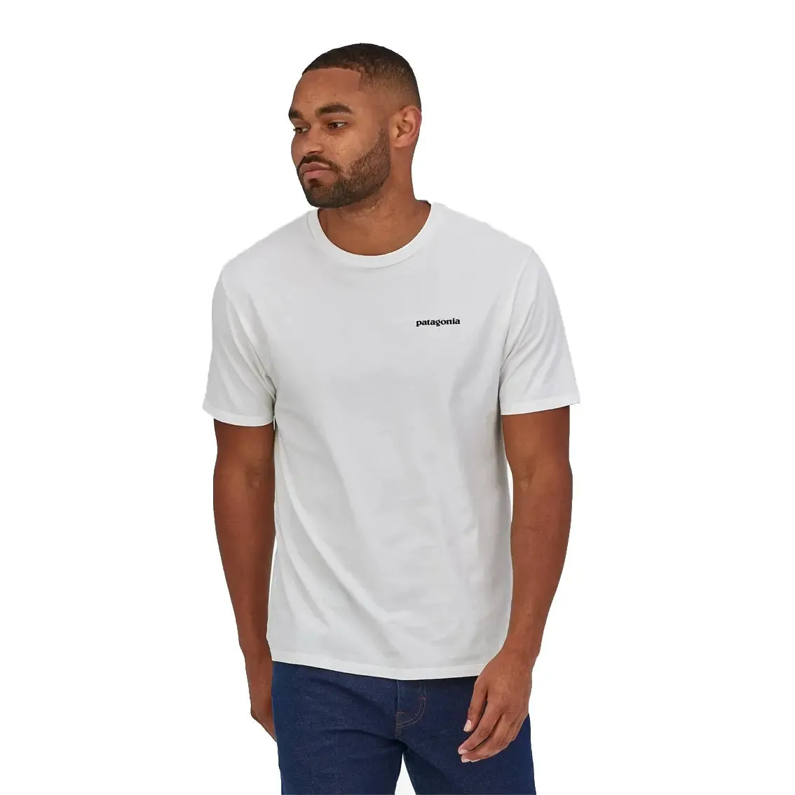 Mens Patagonia P-6 Mission Organic T-Shirt - White