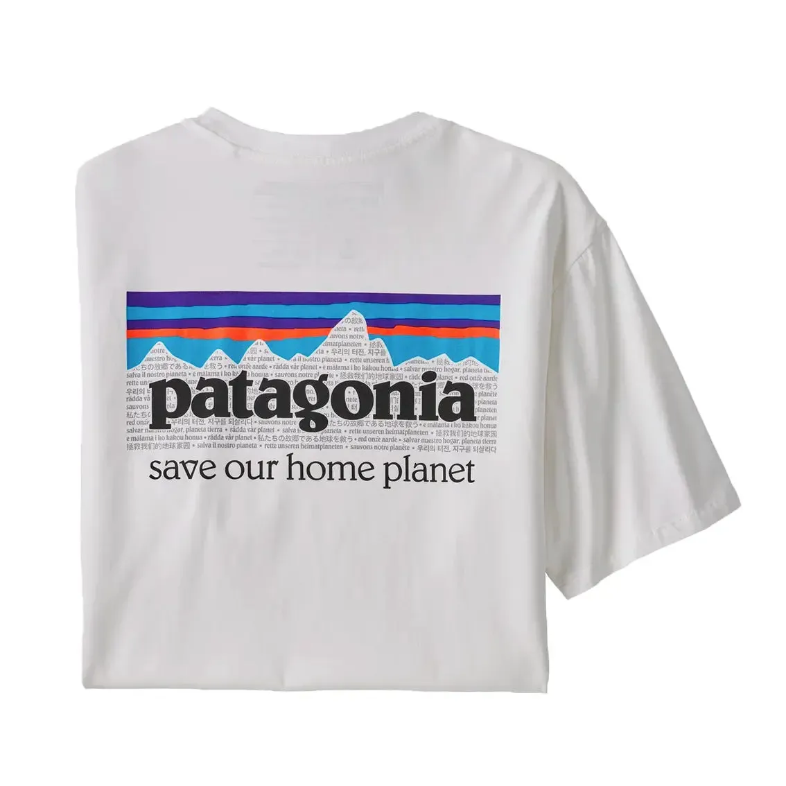 Mens Patagonia P-6 Mission Organic T-Shirt - White