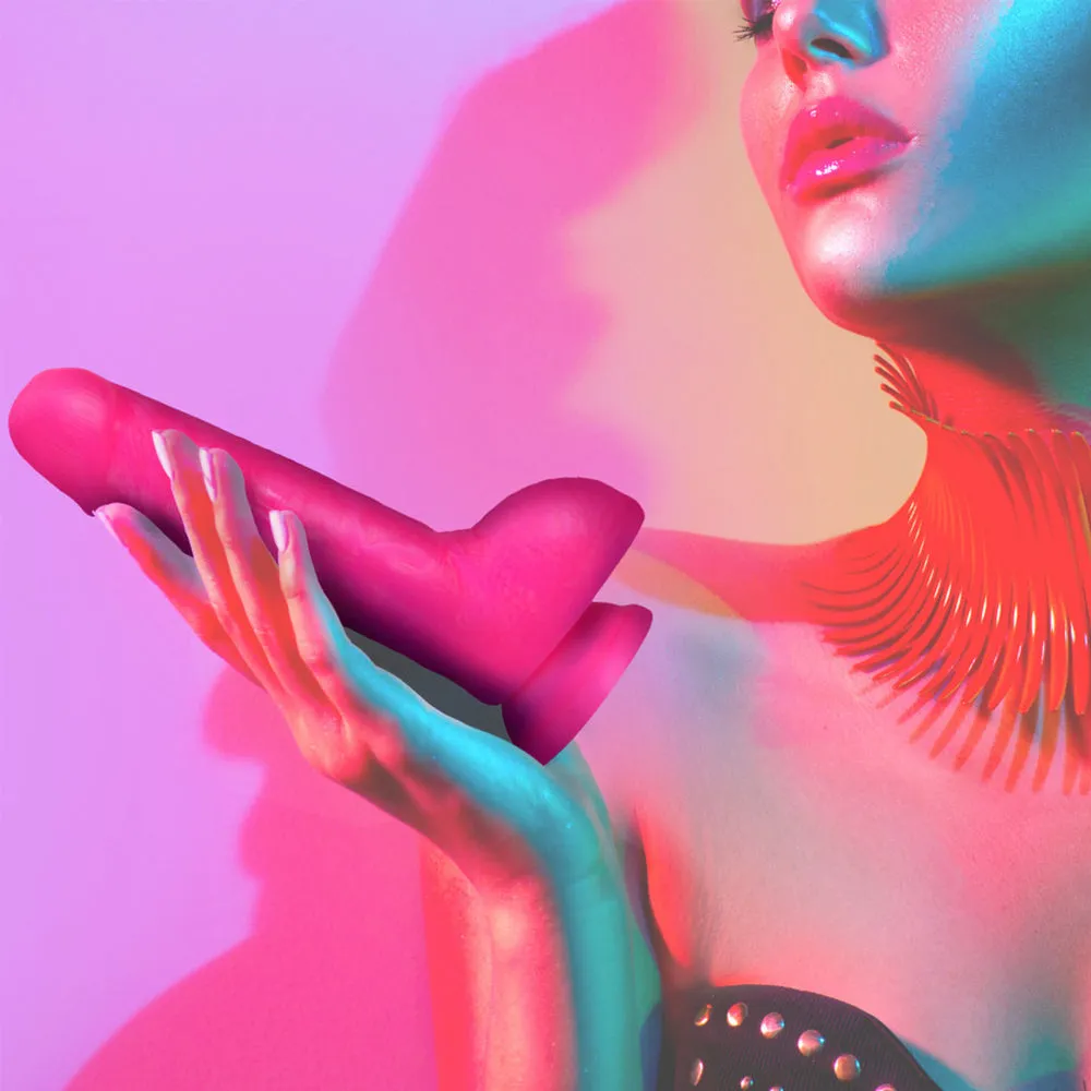 Neo Elite 9" Silicone Dual Density Cock & Balls Dildo