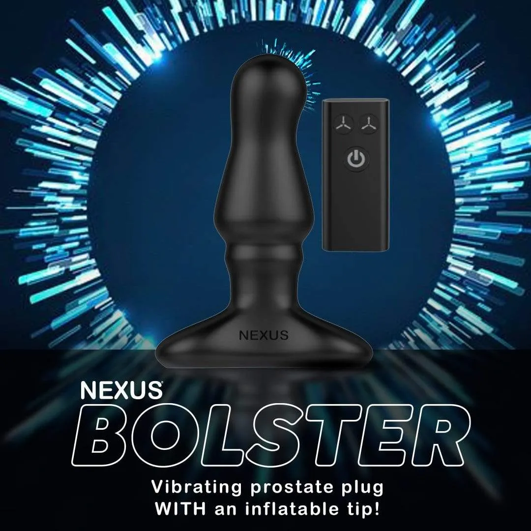 Nexus - Bolster Rechargeable Inflatable Prostate Butt Plug with Remote Control (Black)