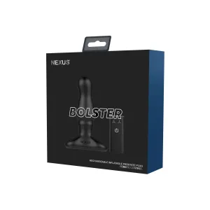 Nexus - Bolster Rechargeable Inflatable Prostate Butt Plug with Remote Control (Black)