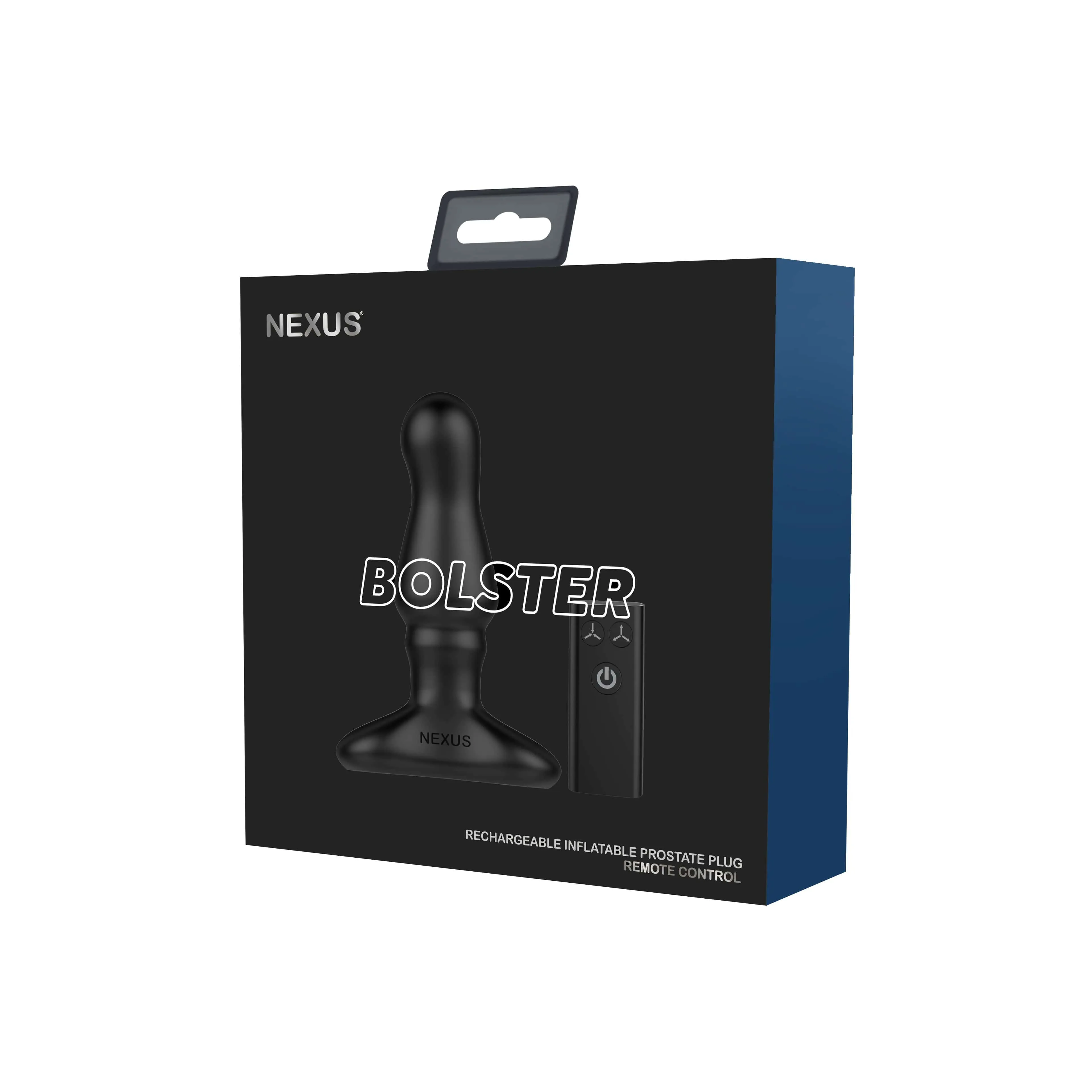 Nexus - Bolster Rechargeable Inflatable Prostate Butt Plug with Remote Control (Black)