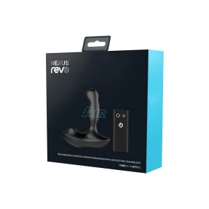 Nexus - Reno Air Rechargeable Rotating Remote Control Prostate Massager with Air Suction (Black)