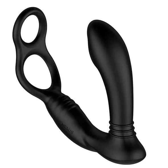 Nexus - Simul8 Stroker Edition Vibrating Dual Anal and Perineum Cock and Ball Toy Massager (Black)