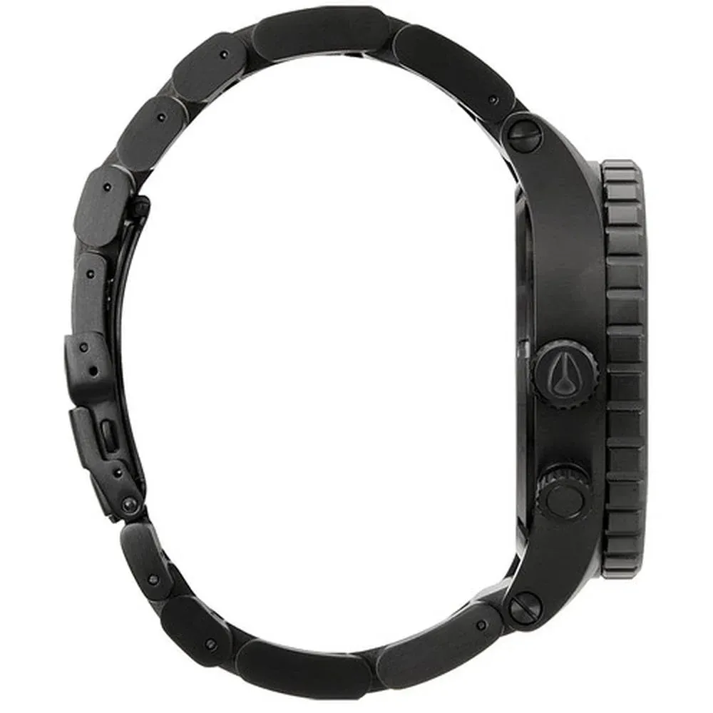 Nixon A057-001 51-30 Tide Subdial Black Stainless Steel Men's Watch