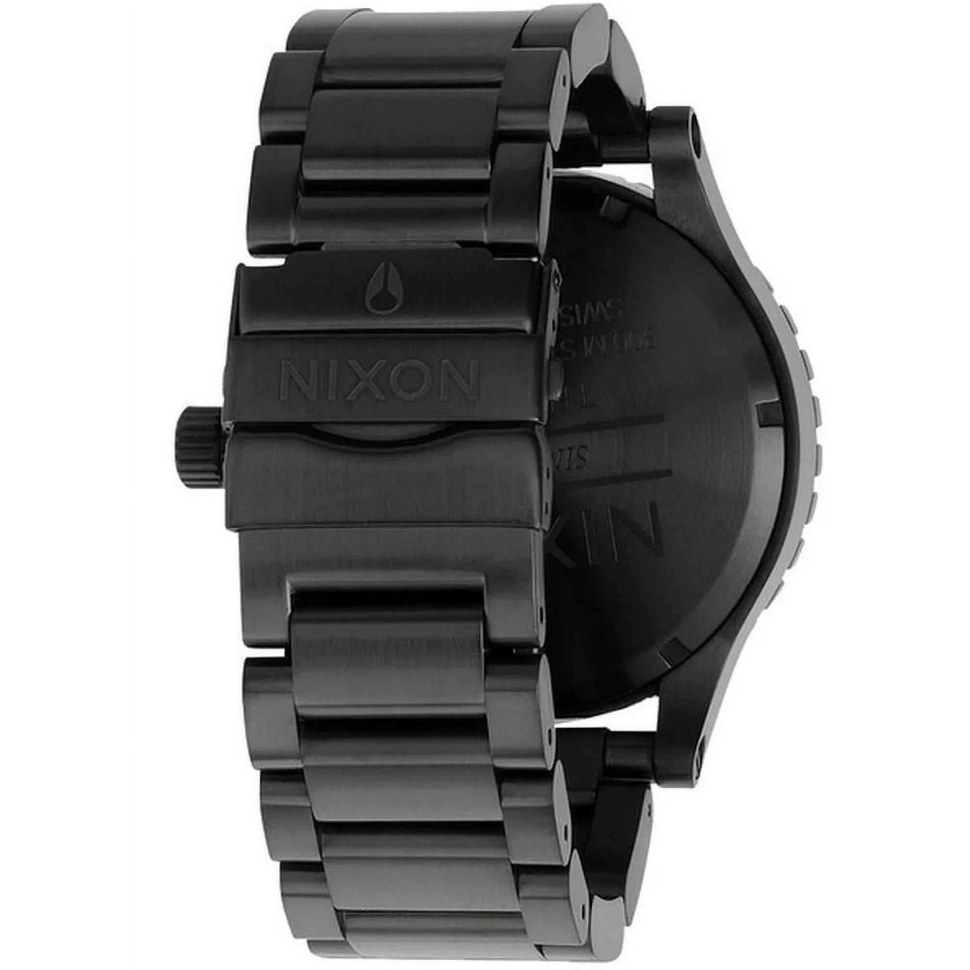 Nixon A057-001 51-30 Tide Subdial Black Stainless Steel Men's Watch