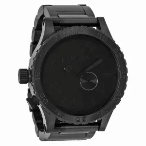 Nixon A057-001 51-30 Tide Subdial Black Stainless Steel Men's Watch