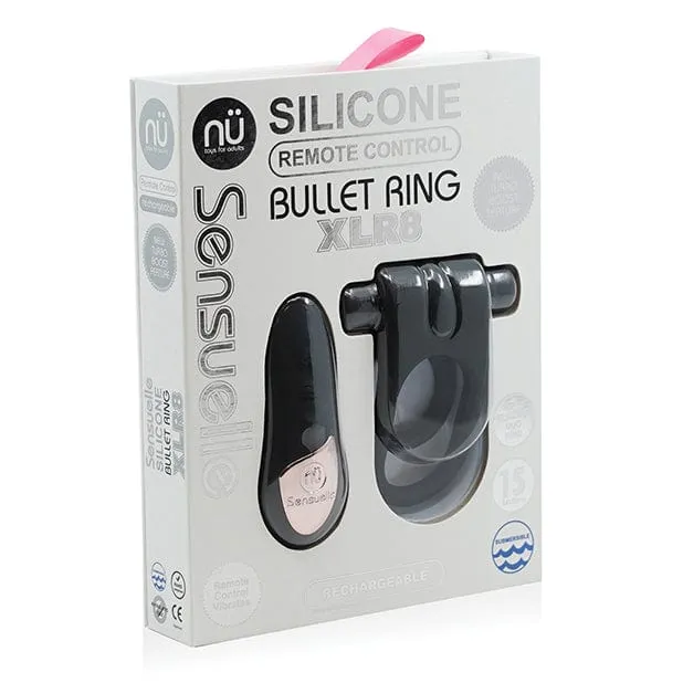 Nu Sensuelle - Silicone Remote Control XLR8 Turbo Boost Vibrating Cock Ring (Black)