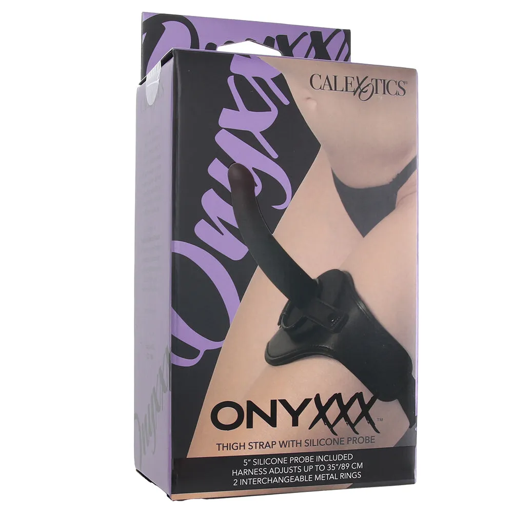 Onyxxx Thigh Strap-On with 5 Inch Silicone Probe