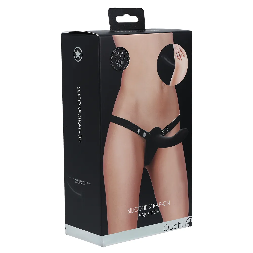 Ouch! Adjustable Silicone Strap-On Dildo & Harness Set