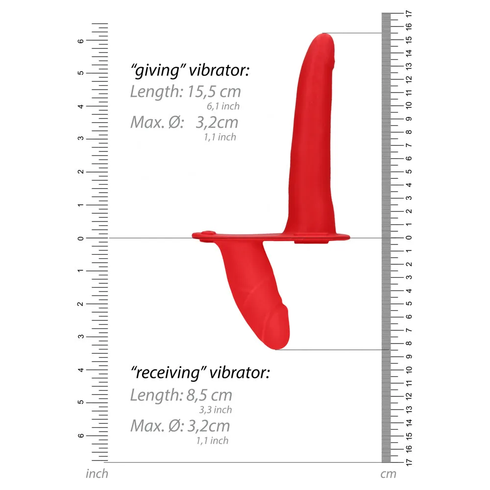 Ouch! - Double Silicone Strap-On - Adjustable