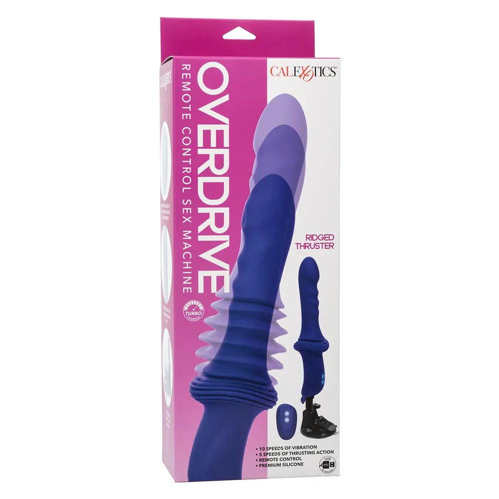 Overdrive Ridged Thruster Remote Control Sex Machine & Suction Mount