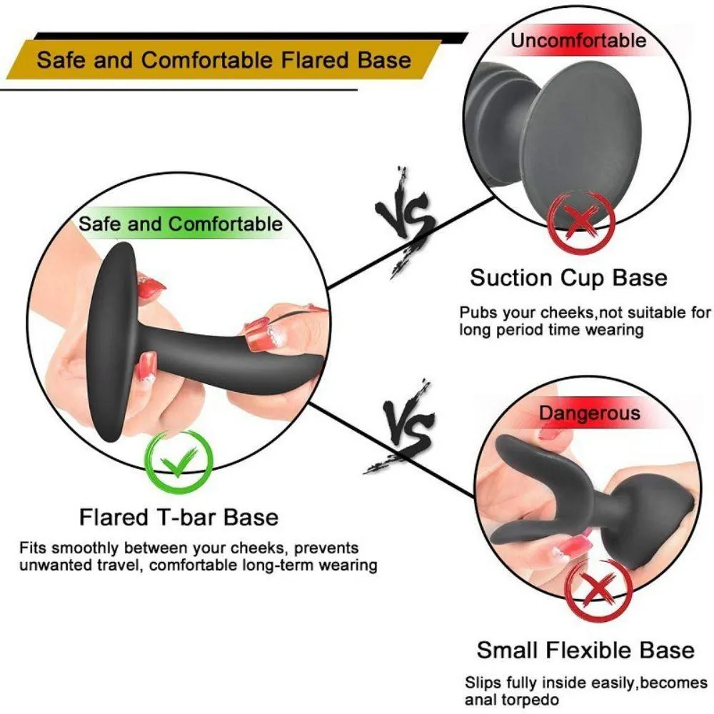 Pack of 3 Silicone Butt Plugs Training Set for Beginners