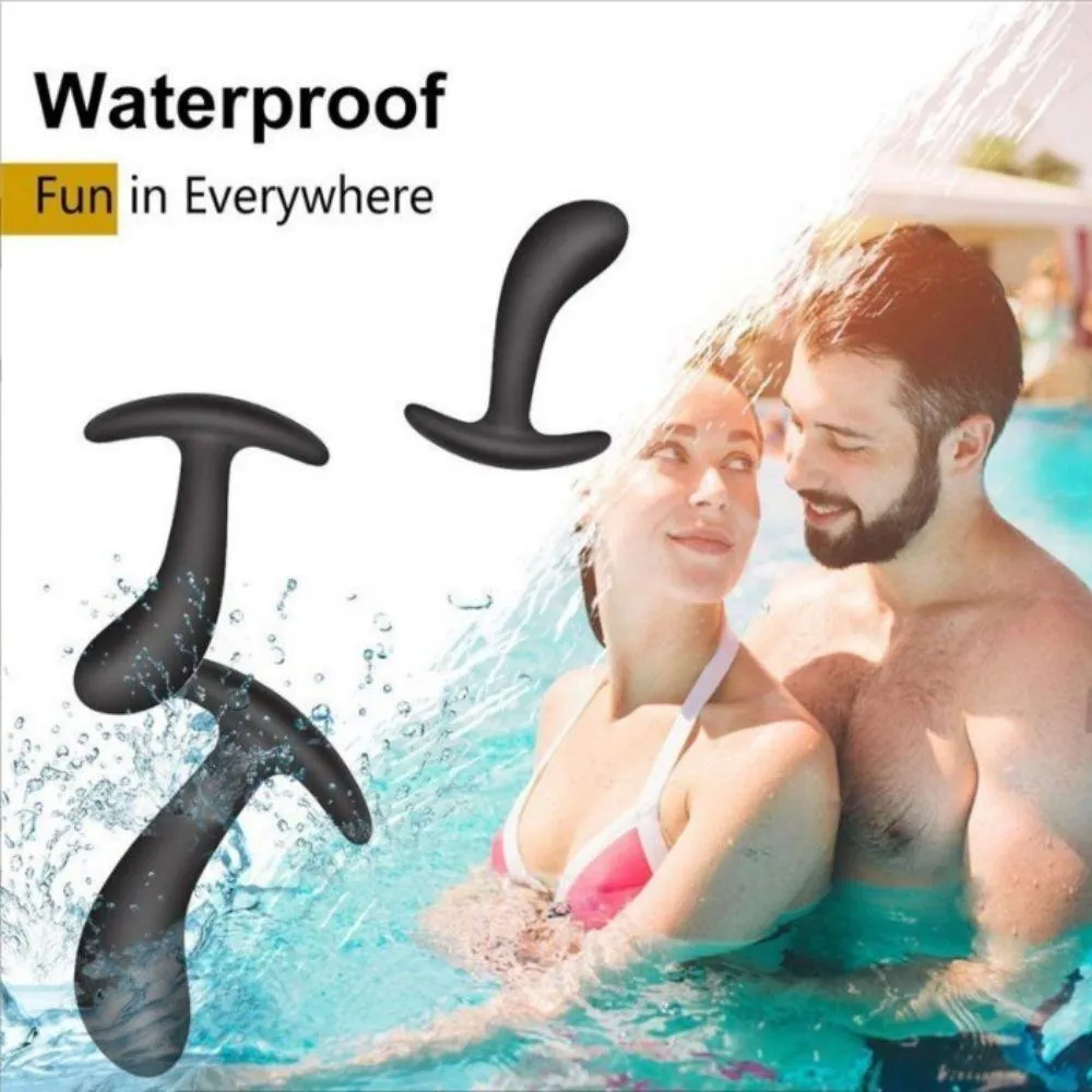 Pack of 3 Silicone Butt Plugs Training Set for Beginners