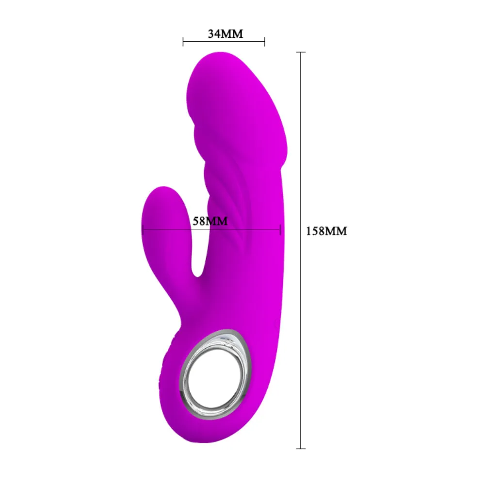 Pretty Love Ansel Thick Ridged Rabbit Vibrator