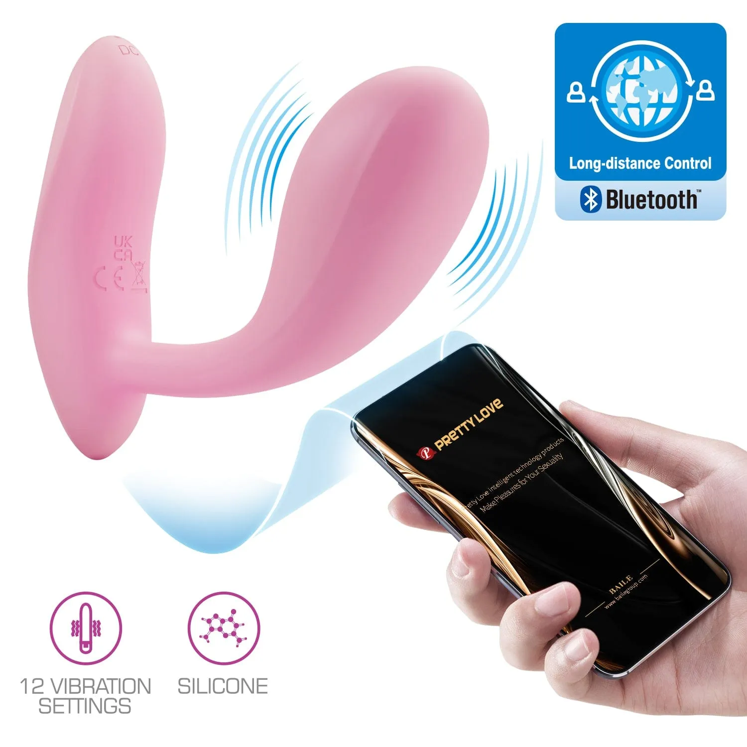 Pretty Love - Baird App-Controlled G Spot Vibrator (Pink)