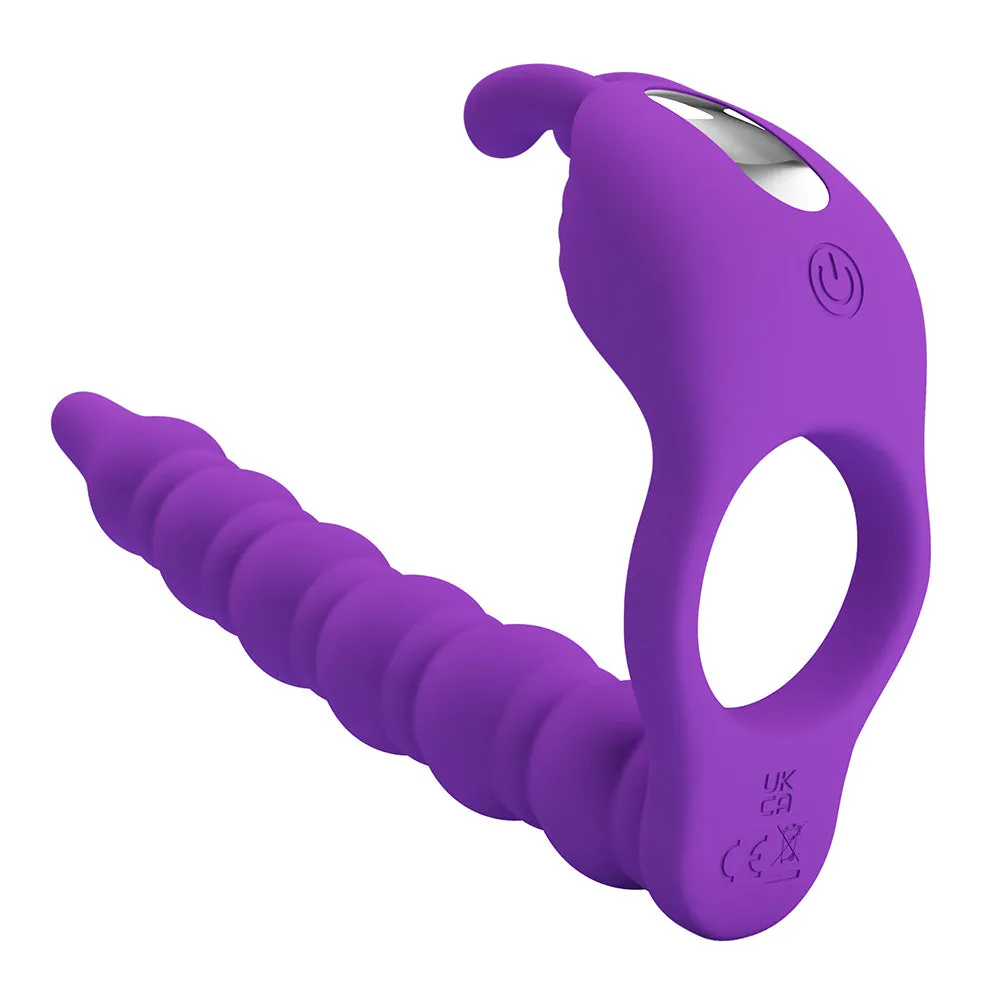 Pretty Love Blackney Vibrating Beaded Double Penetration Cock Ring