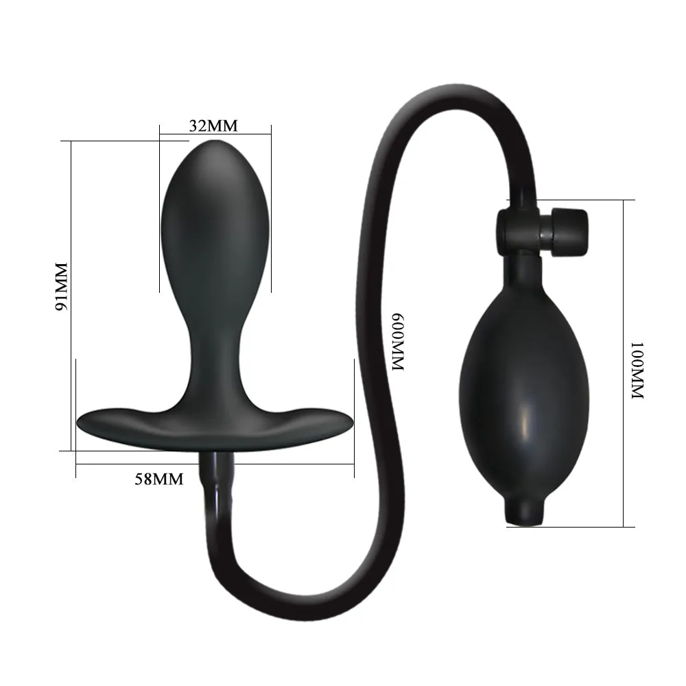Pretty Love Inflatable Anal Plug II With Rolling Ball