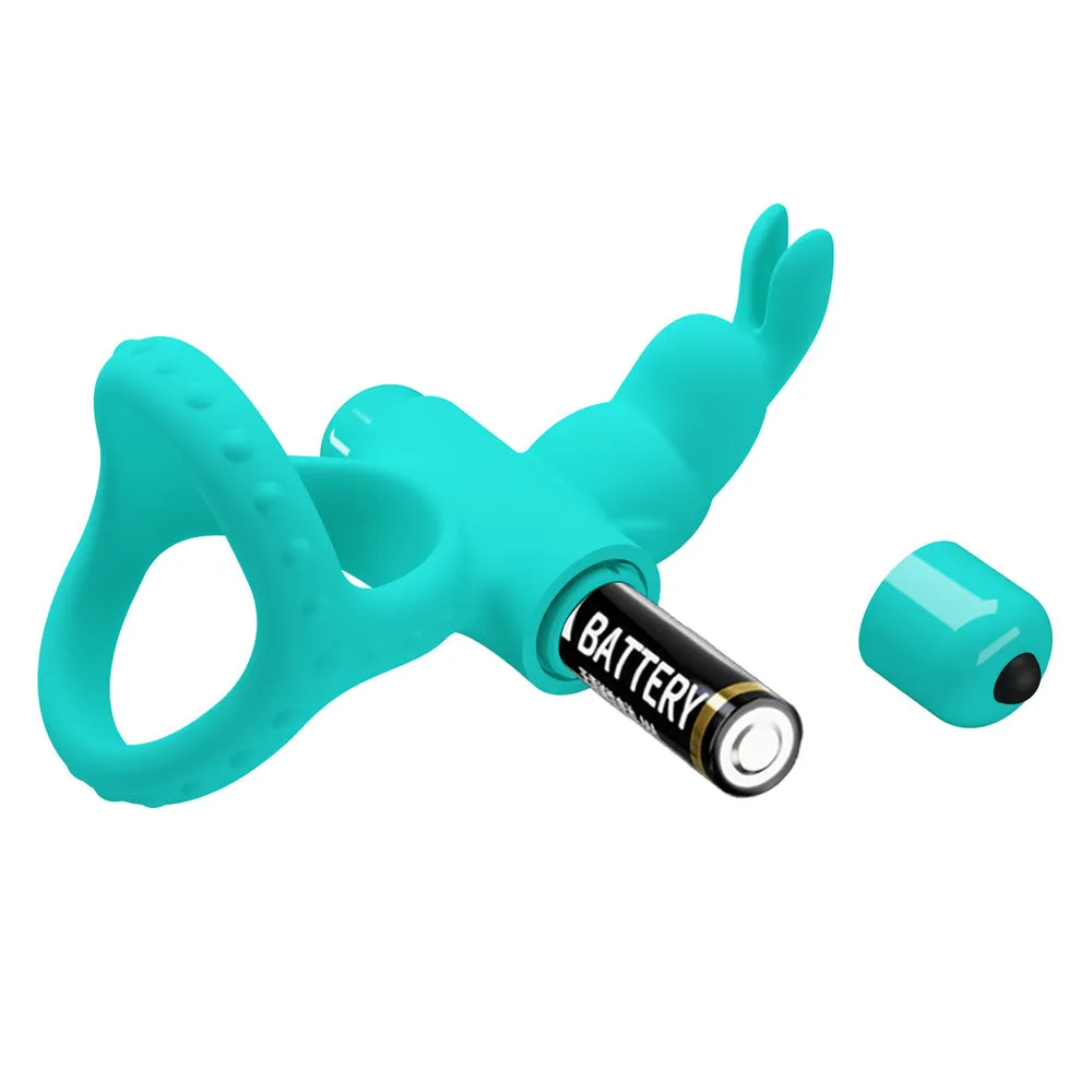 Pretty Love Passionate Figgy Vibrating Rabbit Cock & Ball Ring