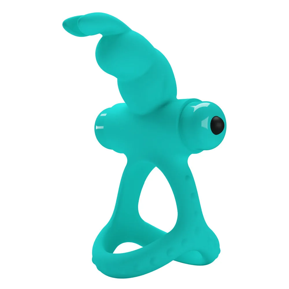 Pretty Love Passionate Figgy Vibrating Rabbit Cock & Ball Ring