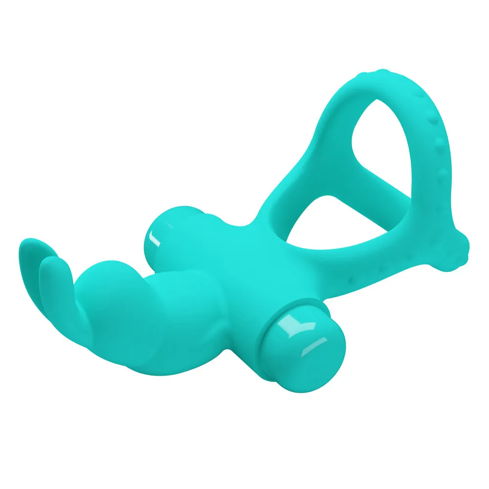 Pretty Love Passionate Figgy Vibrating Rabbit Cock & Ball Ring