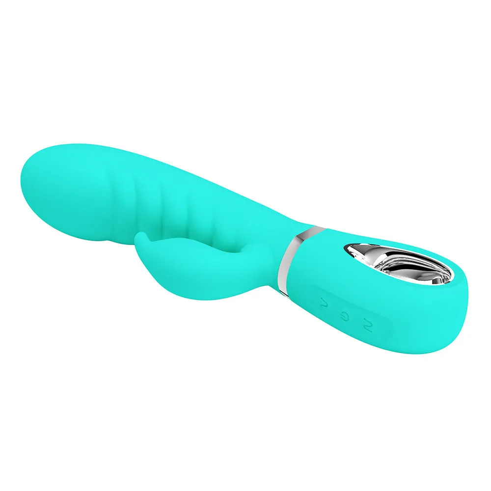 Pretty Love Prescott Dual-Density Ribbed Silicone Rabbit Vibrator