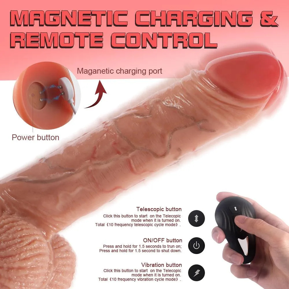 Propinkup Super Realistic Max Cock 3 Stretching 10 Vibration Lifelike Dildo