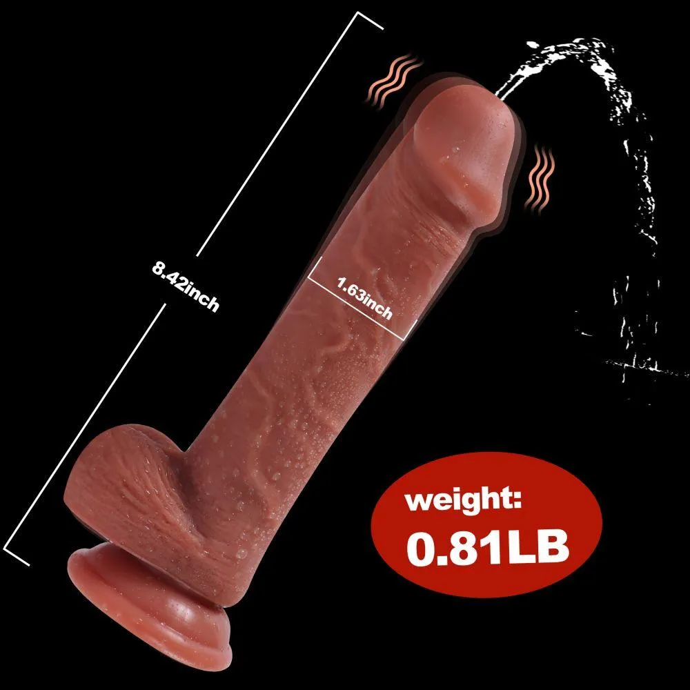 Realistic Ejaculating Dildo Squirting Dildo with 10 Vibrating 8.5 inch