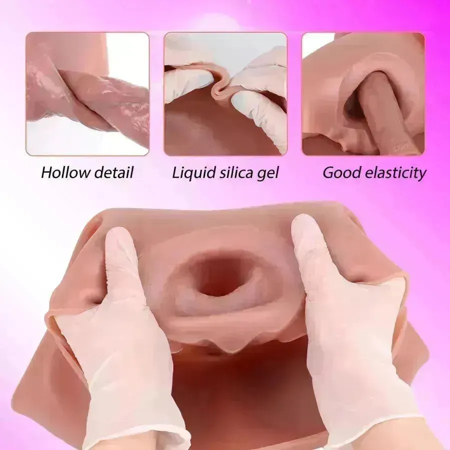 Realistic Silicone Hollow Dildo