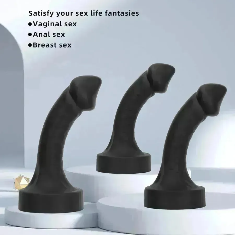 Realistic Silicone Huge Black Dildo