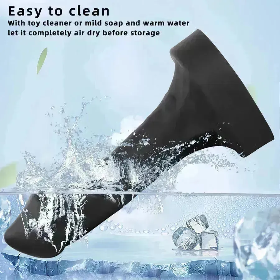 Realistic Silicone Huge Black Dildo