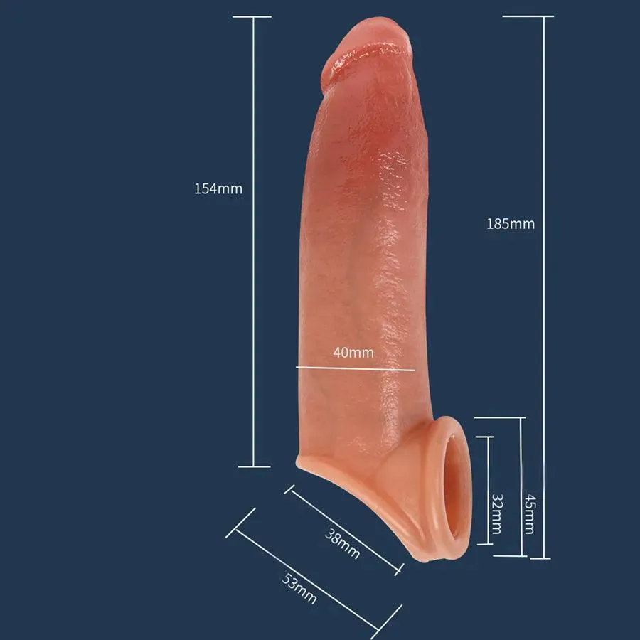 Realistic Silicone Penis Extender Sleeve