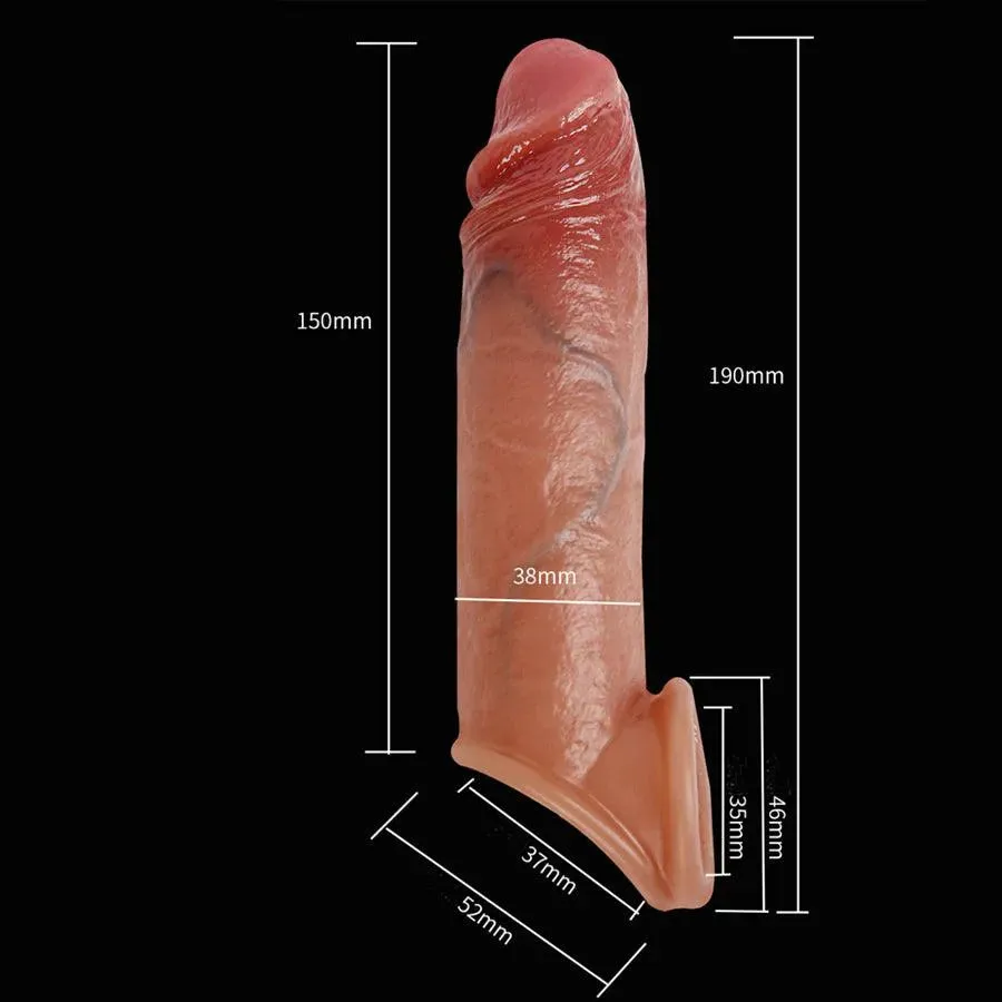 Realistic Silicone Penis Extension Sleeve