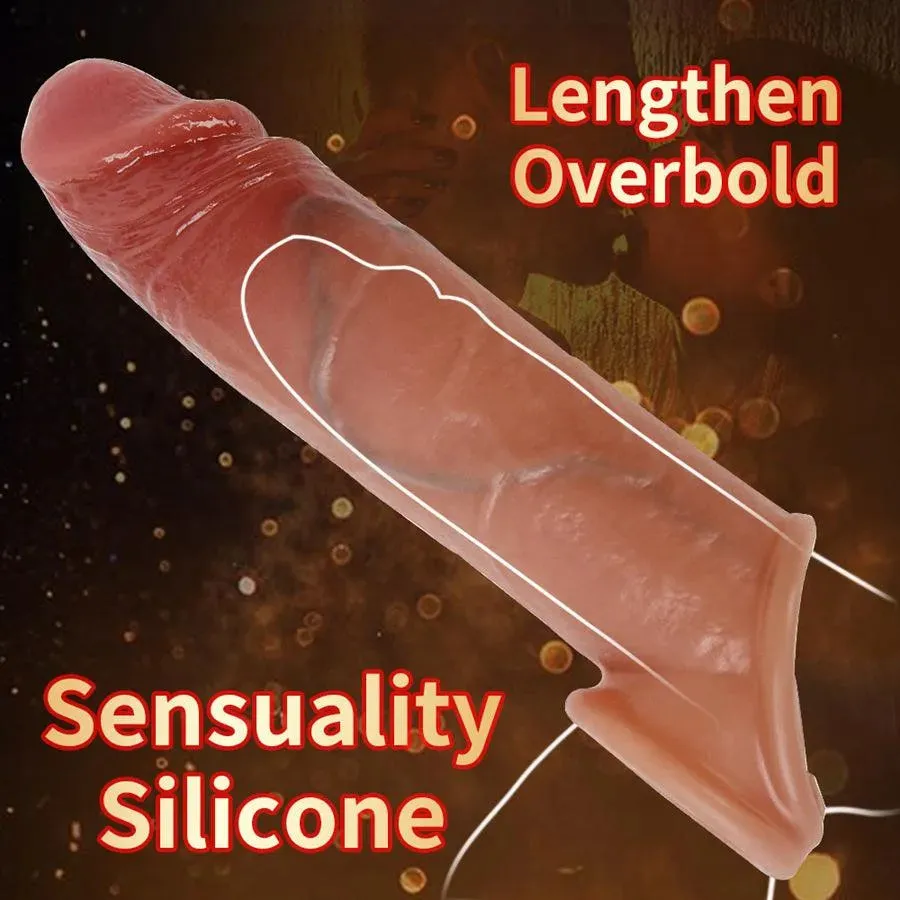 Realistic Silicone Penis Extension Sleeve