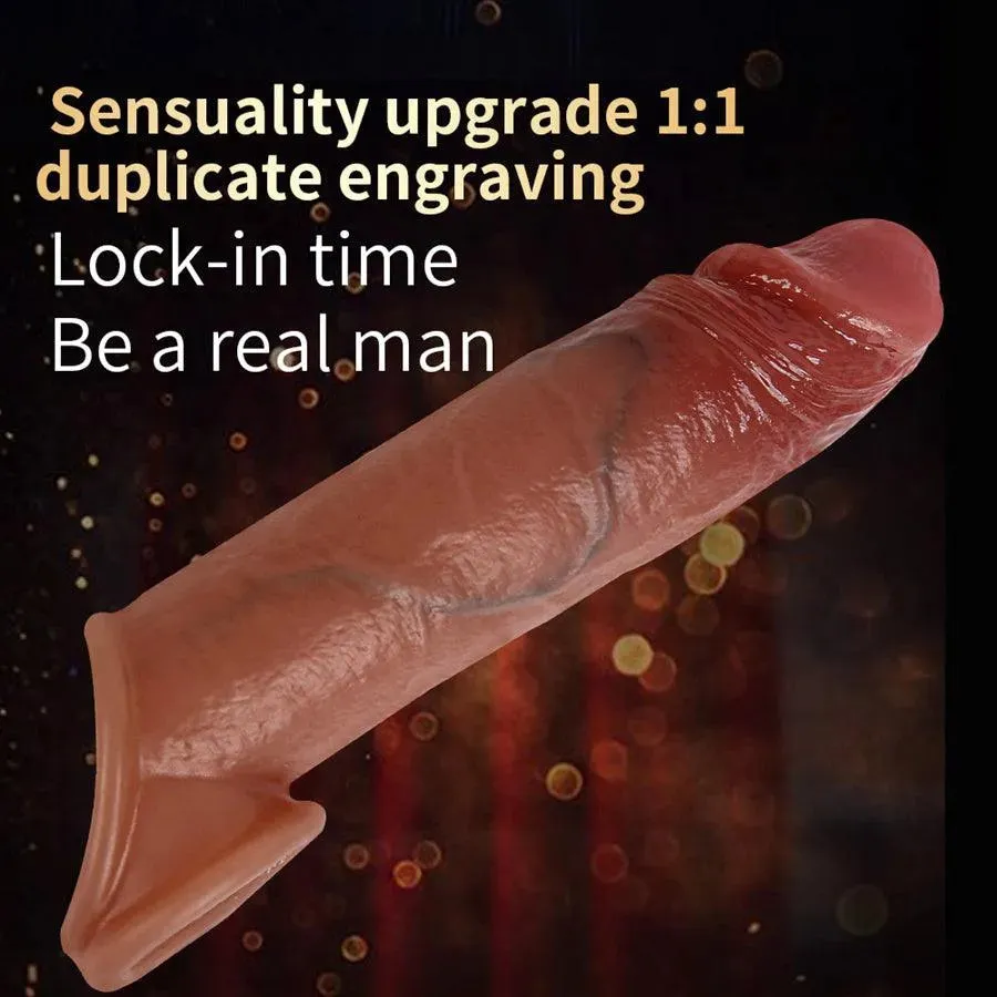 Realistic Silicone Penis Extension Sleeve
