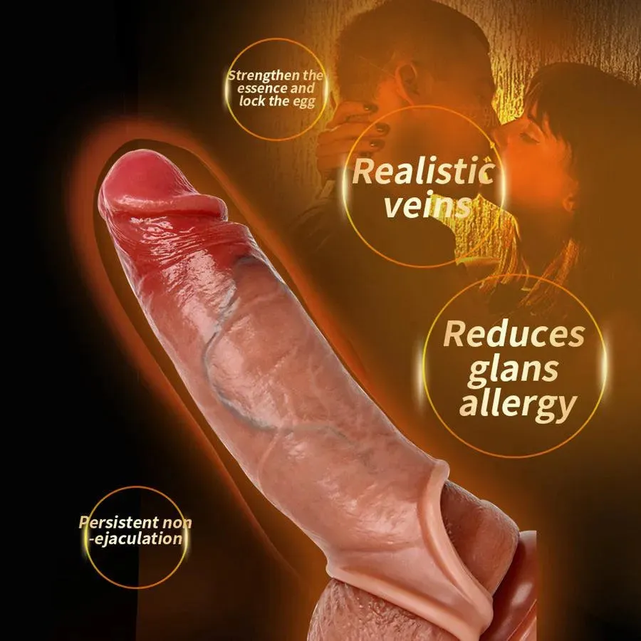 Realistic Silicone Penis Extension Sleeve