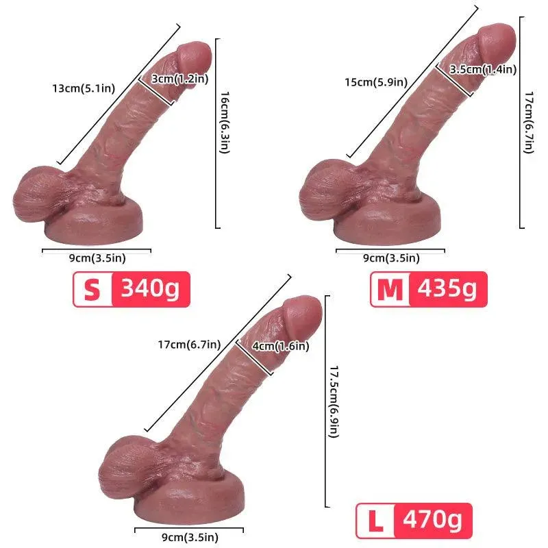 Realistic Suction Cup Silicone Dildo Sex Toy