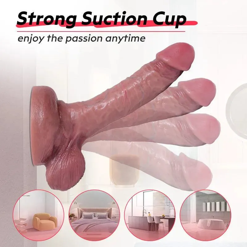 Realistic Suction Cup Silicone Dildo Sex Toy