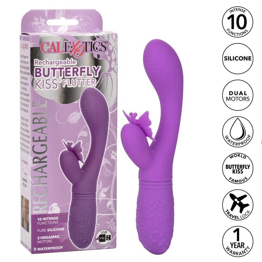Rechargeable Butterfly Kiss Flutter Rabbit Vibrator