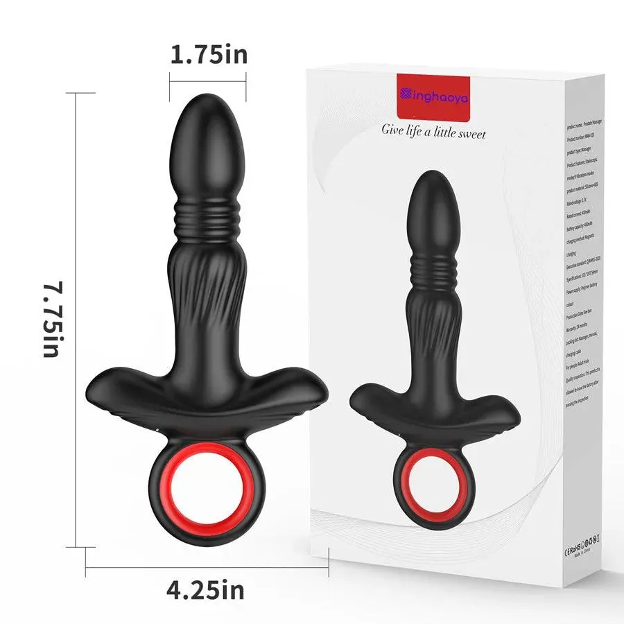 Remote Bluetooth Thrusting Butt Plug Vibrator
